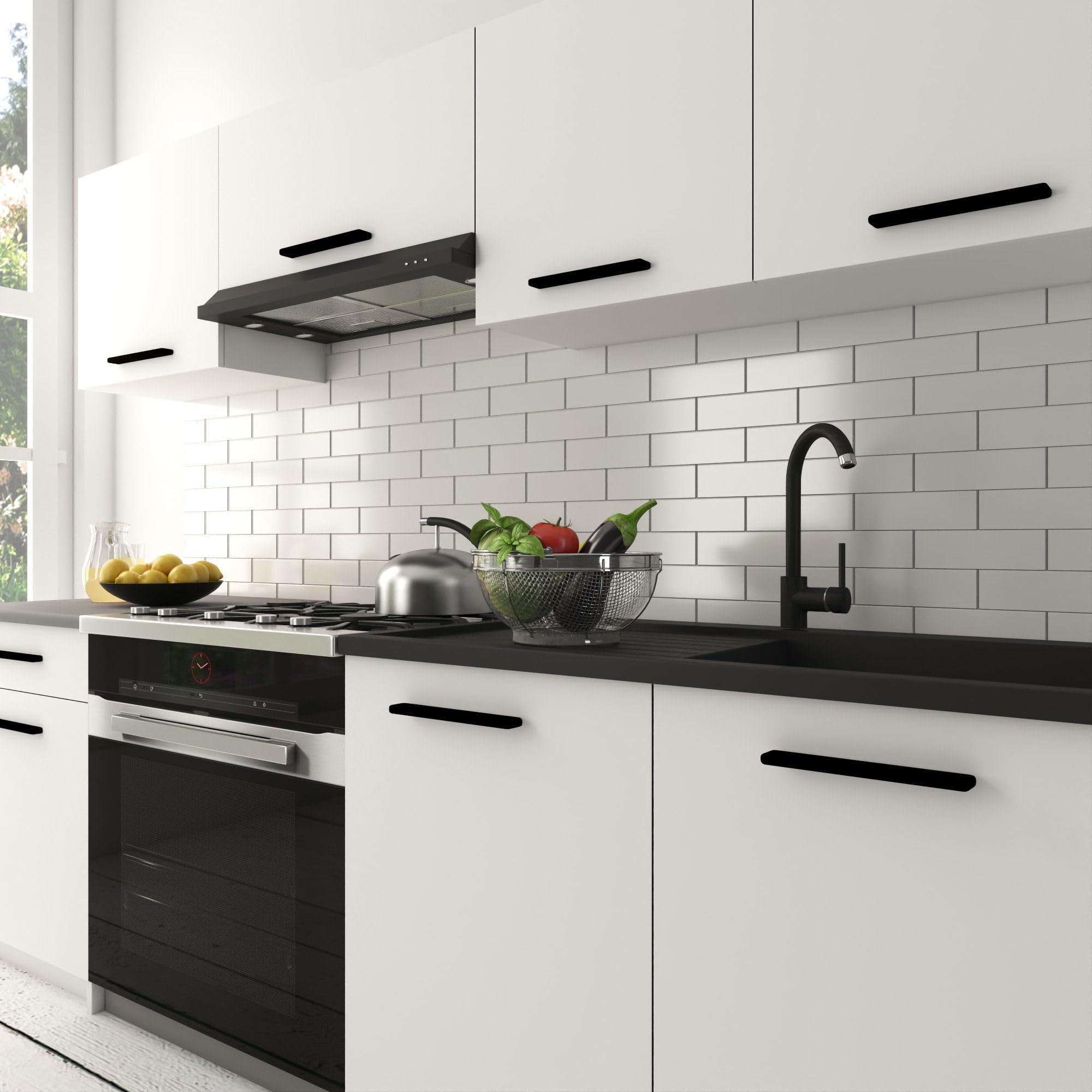 Belini ITALIA 1 Mobile Cucina Completa Componibile 180cm Bianco Opaco | Cucina completa componibile, mobili pensili e bassi inclusi, montaggio facile