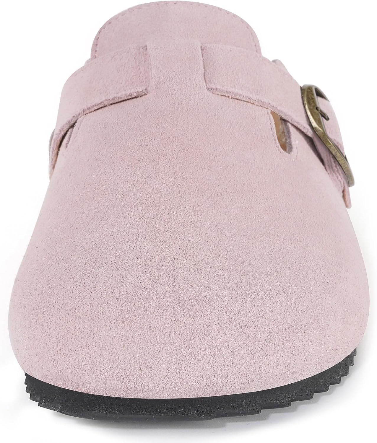 Womens Suede Clogs Mens Genuine Leather Mules Cork Footbed Sandals with Arch Support