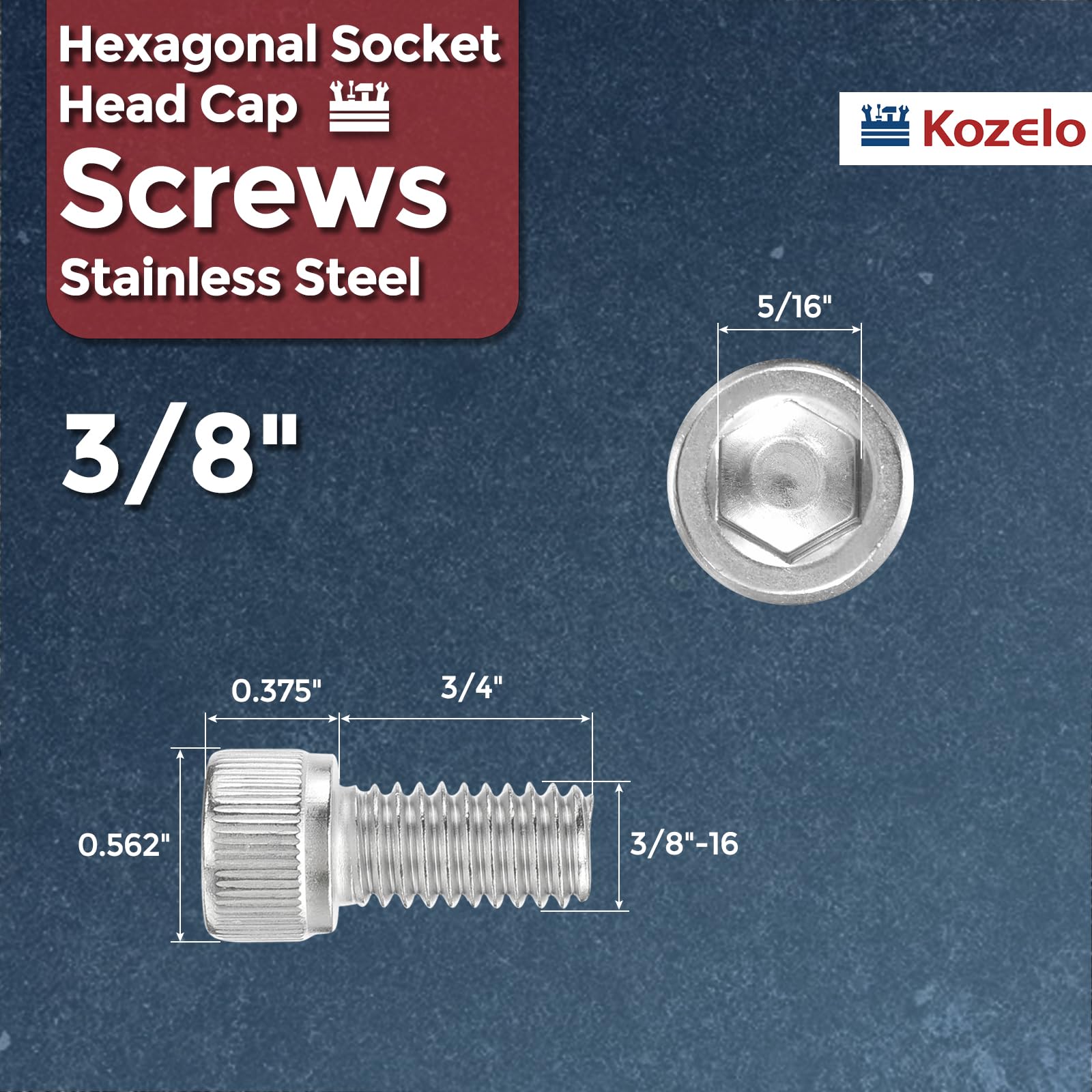 Kozelo 25pcs Socket Head Cap Screws - Image 2