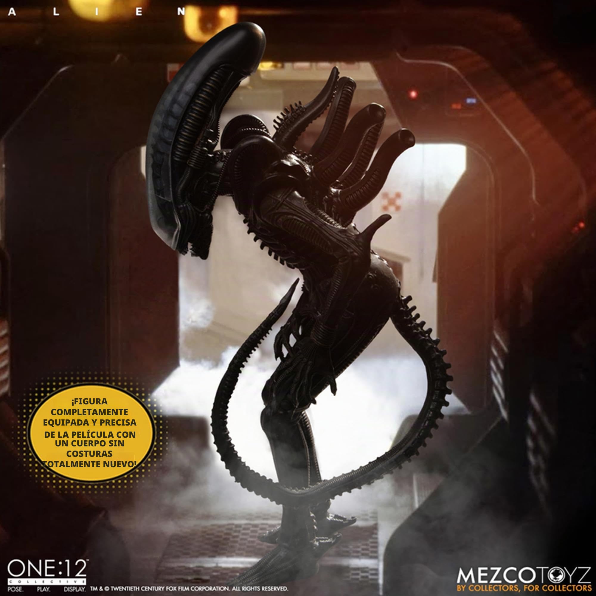 Mezco Alien One:12 Collective Deluxe Figura de acción Alien Multicolor, 100% plástico