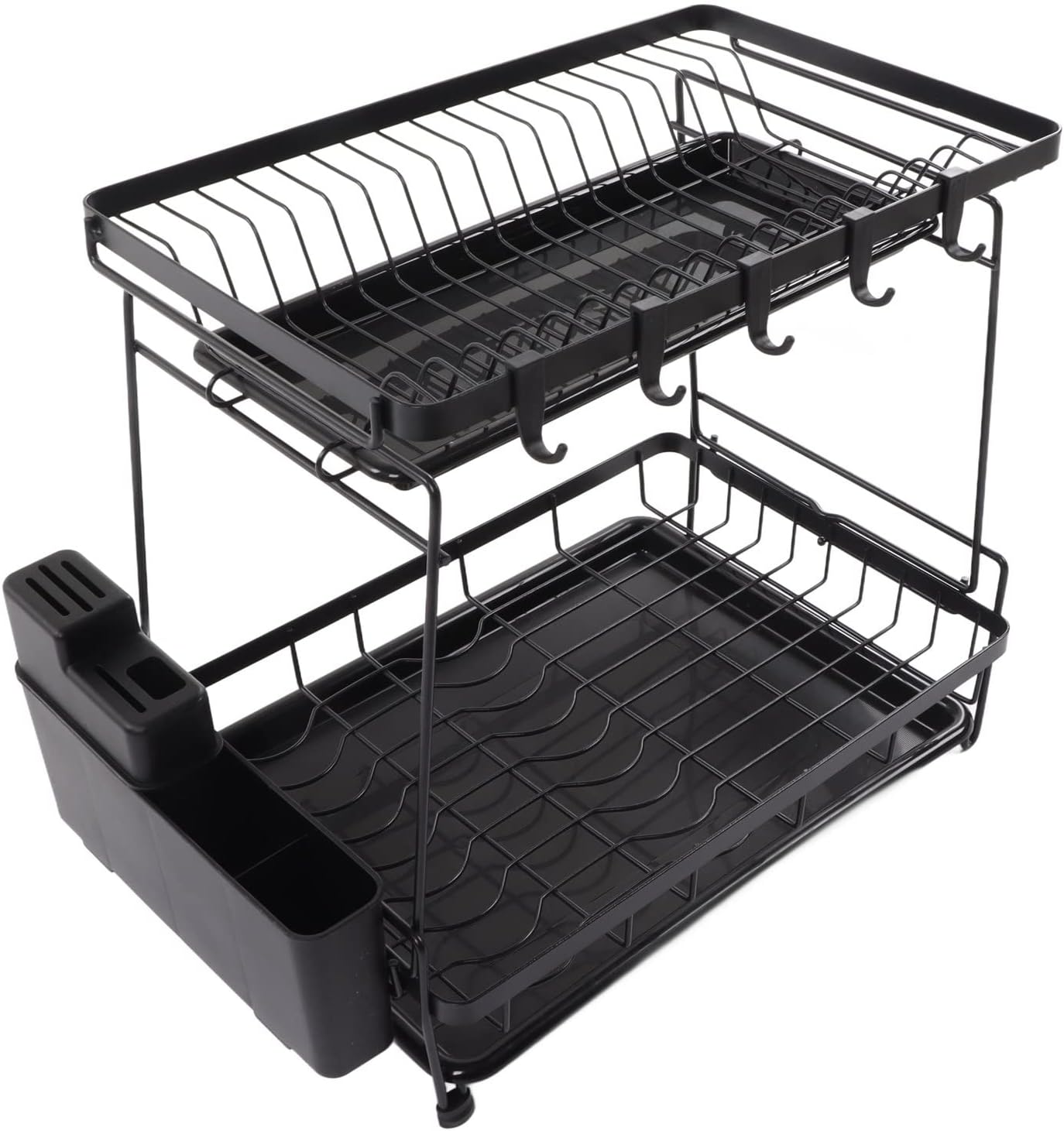 Dish Racks,Dish Drying Rack Drainboard Set, 2 Tier