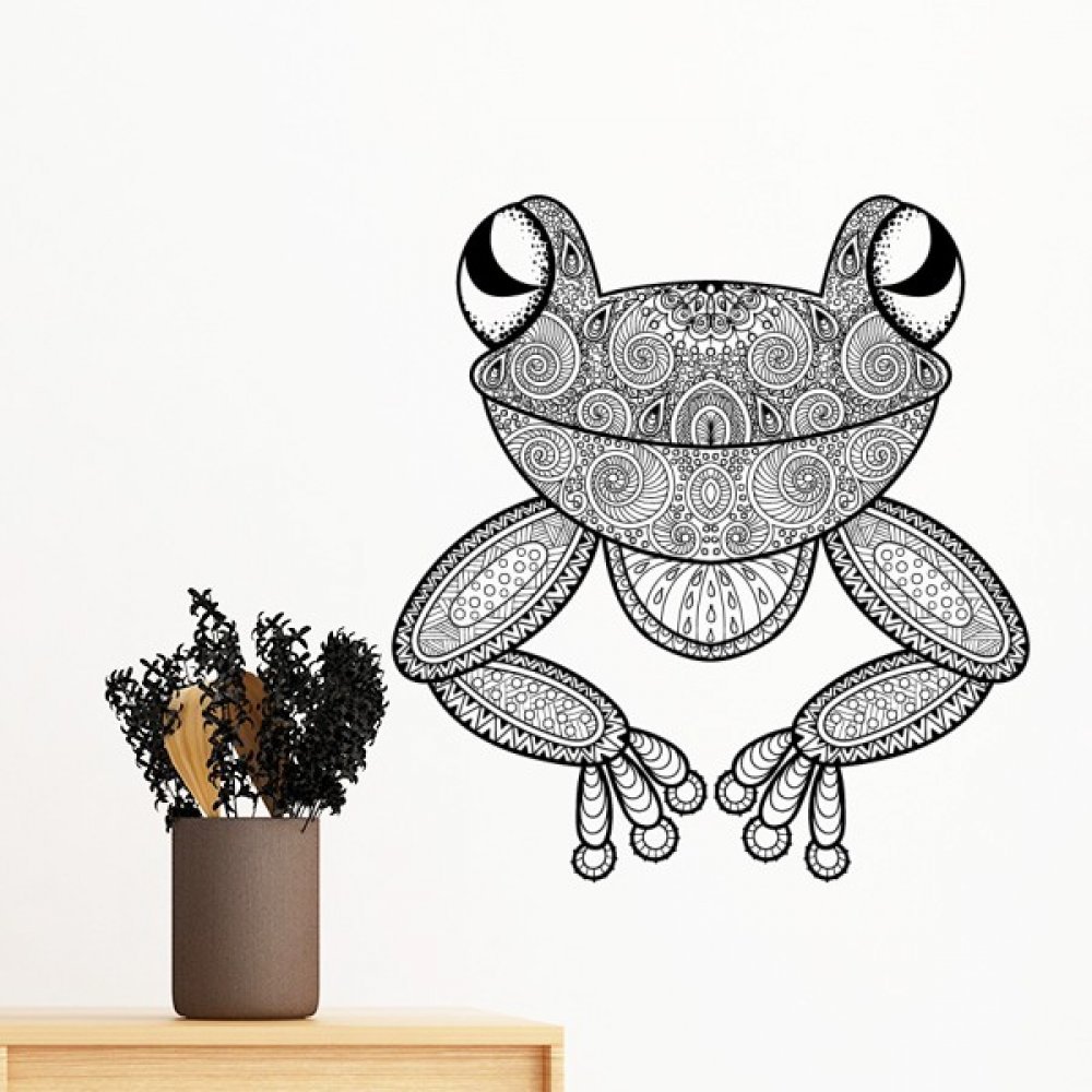 Papier Peint Grenouille Verte DIYthinker Autocollant Mural Amovible Chambre 60cm