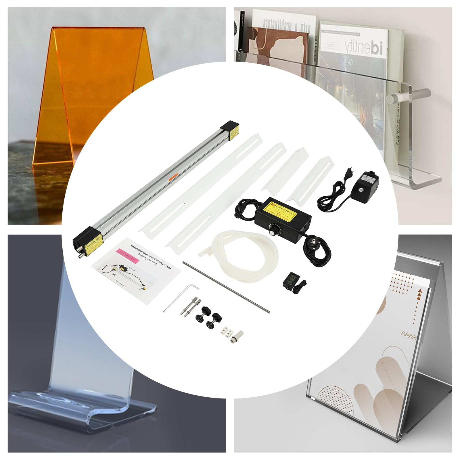 Thermische Falzmaschine aus Acryl, elektrisch, PVC-Kunststofffolie, Lichtwort, Werbung, Softbox, Faltmaschine, geeignet für Kunststoff usw