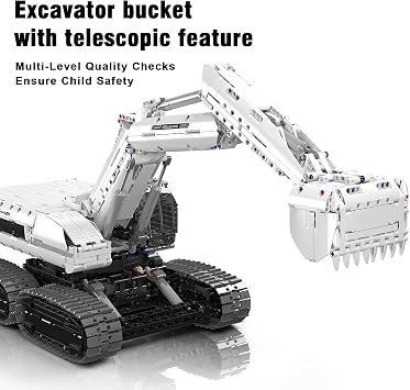 Mould King Technik Excavator Model with Remote Controlled App Construction Kit for Model Excavator with 3195 Pieces STEM Toy for Boys from 14 Years and Adults
