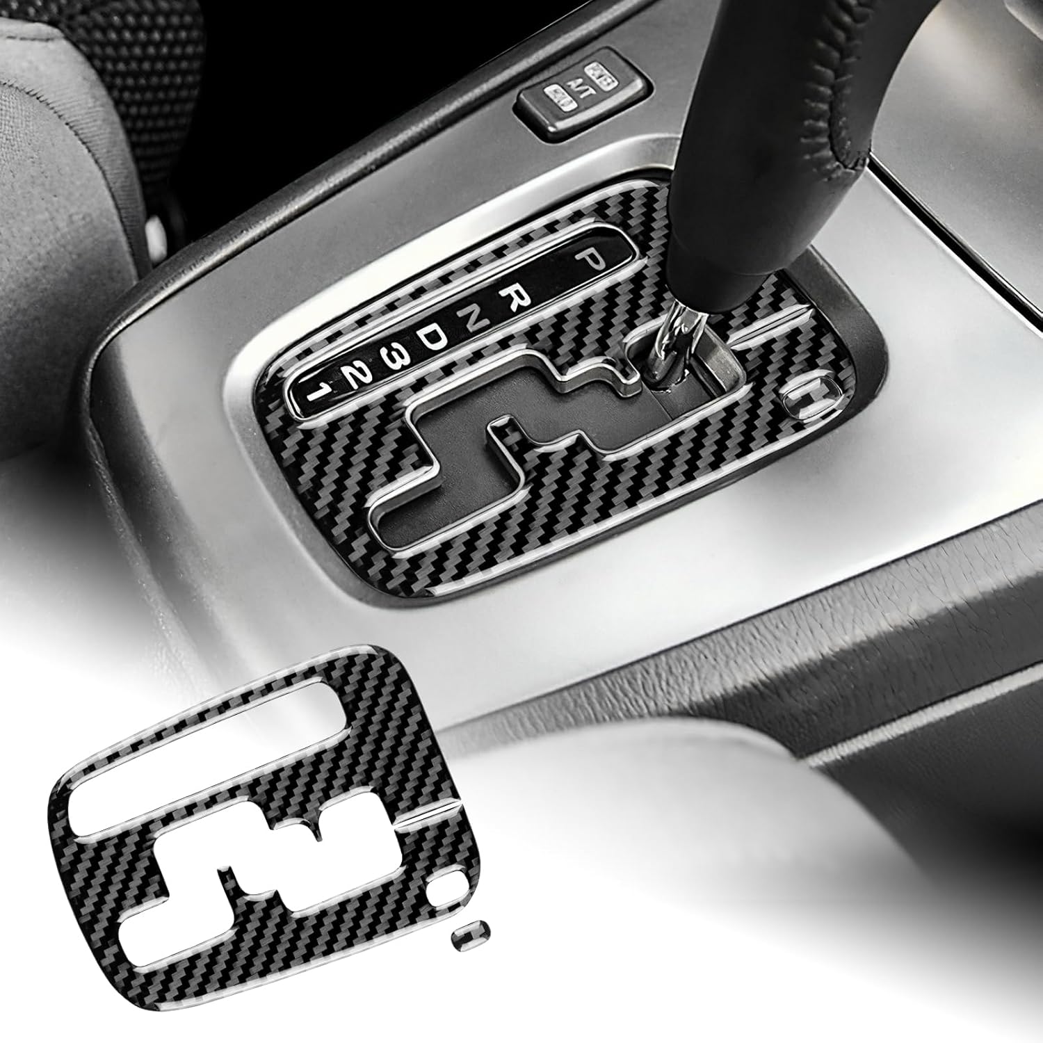 AIRSPEED for Subaru Impreza 2005 2006 2007 Gear Shift Inner Frame Cover Carbon Fiber Center Console Interior Trim Accessories, Black