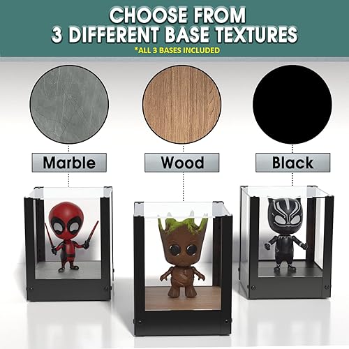 Miniatura 3 de Estuche de exhibición, caja de almacenamiento de acrílico transparente para coleccionables, figuras de acción de 5 pulgadas, estuche de cristal para