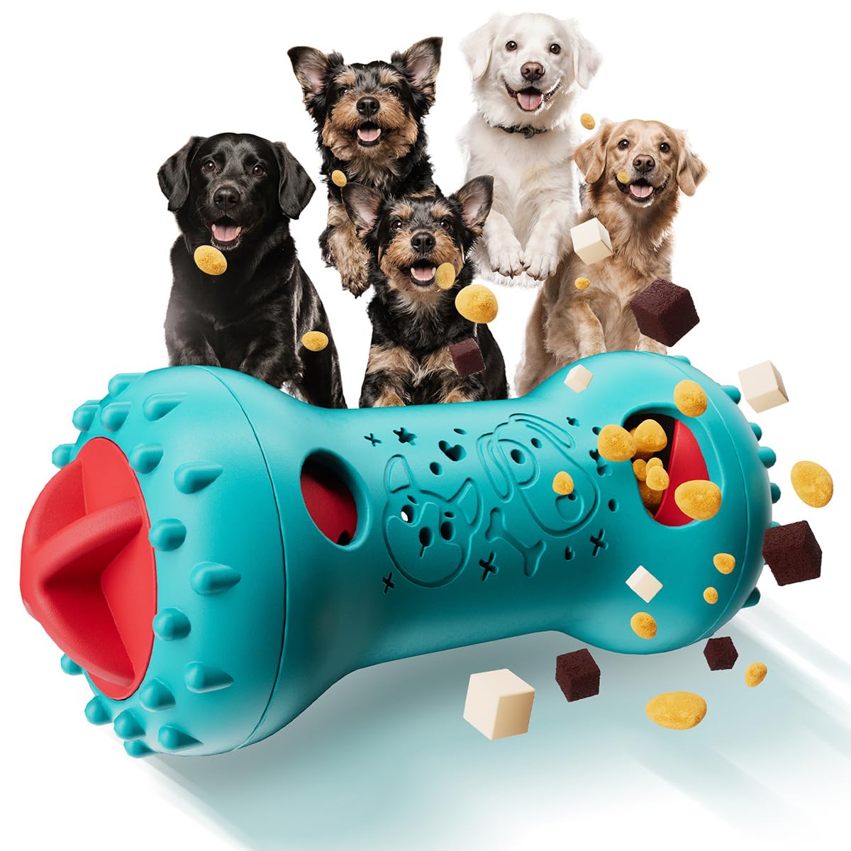 Lukito Juguetes Interactivos para Perros, Juguetes Educativos para Perros, Adecuados para Perros Pequeños y Medianos.