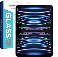 Vista 1 de Tech Armor Protector de pantalla de vidrio balístico diseñado para Apple iPad Pro de 11 pulgadas (2021, 2020 y 2018) y iPad Air 2020 – ultrafino