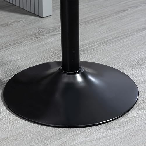 Miniatura 20 de HOMCOM Taburetes de bar ajustables, taburetes de bar giratorios con reposapiés y respaldo, piel sintética y base redonda de acero, para encimera de