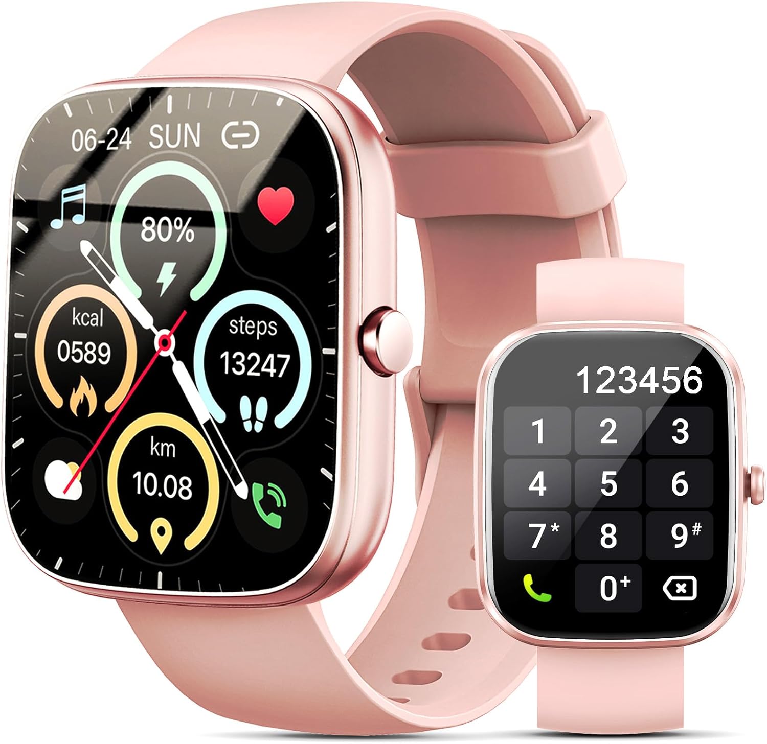 Fempoin Smart Watch, 1.96″ HD SmartWatch, Touch Screen Answer/Make Call, IP68 Waterproof 100+ Sport Fitness Tracker, Activity Tracker with Sleep Monitor/SpO2/Heart Rate/Pedometer for Android iOS