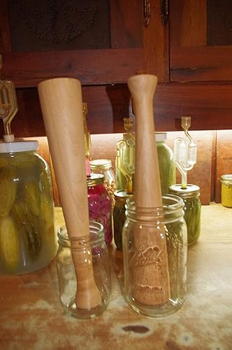 Miniatura 2 de Ferment It Chucrut Pounder para fermentación vegetal - Hecho de una pieza sólida de madera