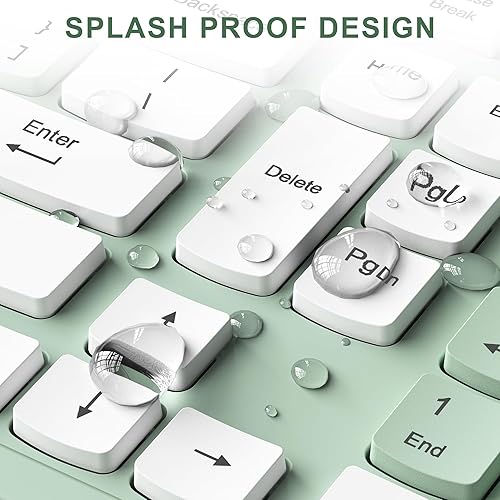 Miniatura 8 de Combo de teclado y mouse inalámbricos, teclado inalámbrico de tamaño completo y mouse DPI ajustable, receptor USB de 2.4 GHz, teclado y mouse