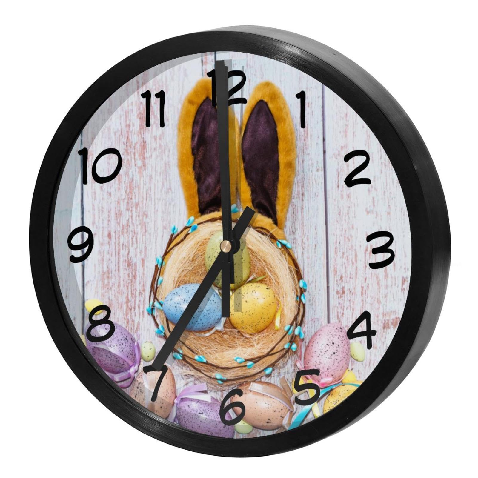 Horloge murale quartz silencieuse ronde pour bureau et école à pile