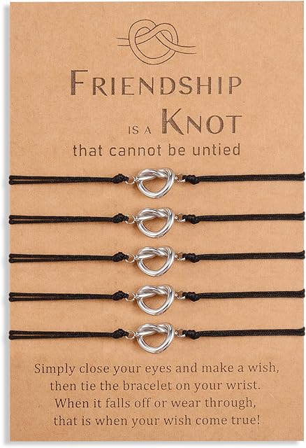 YELUWA Sisters Best Friend Friendship BFF Bestie Heart Matching Long Distance Lovely Charms Bracelets Gift for 2/3/4/5 Teen Girls Women Mother Daughter with Wish Card