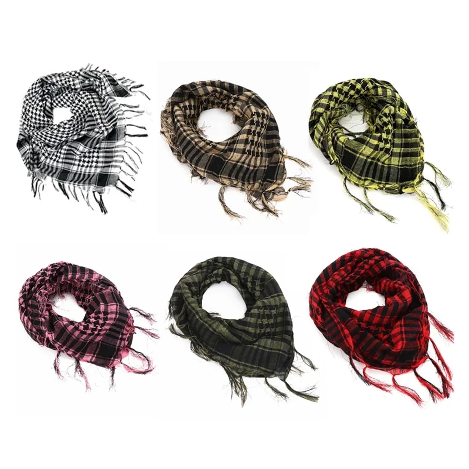 Bufanda 1/3 piezas de chal de senderismo al aire libre for hombre con borlas, a cuadros, bufanda, máscara(Purple,3pcs)