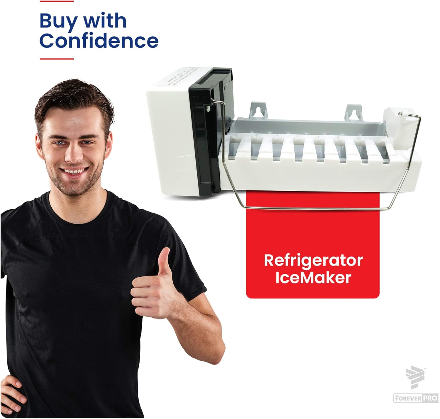 Exсluѕіvе Dіѕсоunt 90% Prісе ForeverPRO 1110702A Ice Maker for Whirlpool Refrigerator D7567105 D7567105A IC3Q 95109-1