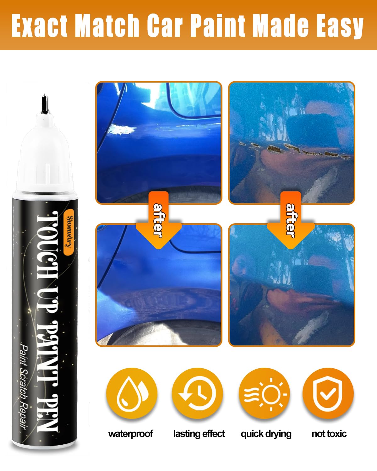 Platinum White Pearl NH-883P Compatible with Honda 2-in-1 Touch Up Paint Pen Ultimate Car Scratch Repair Kit，Quick Fix Rust-Resistant and Long-Lasting Paint Scratch Remover — view 53