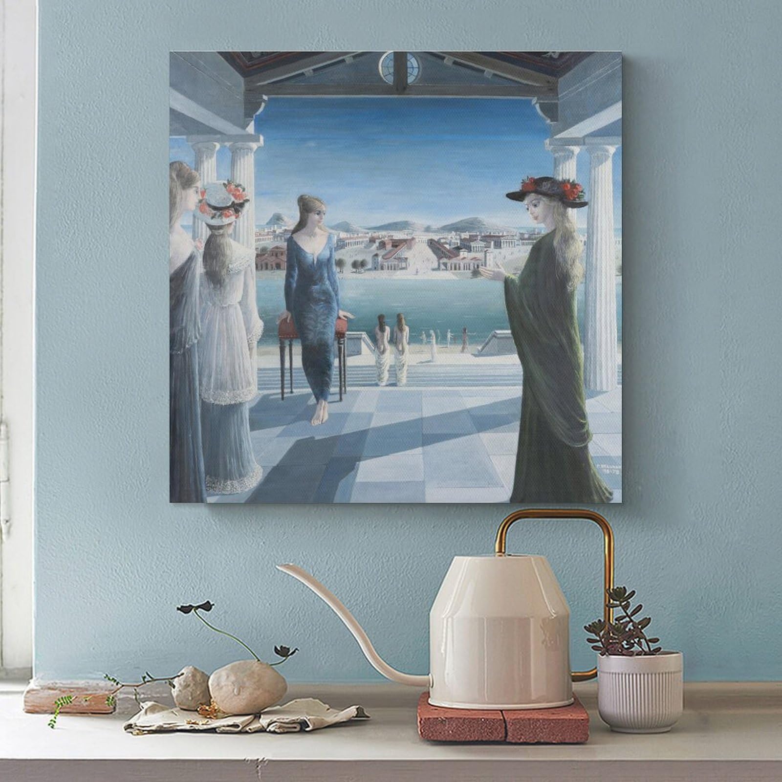 Delvaux、The Sleeping Town、希少画集画、新品額付 Delvaux、The Sleeping Town、希少画集画、新品額付 2025年最新