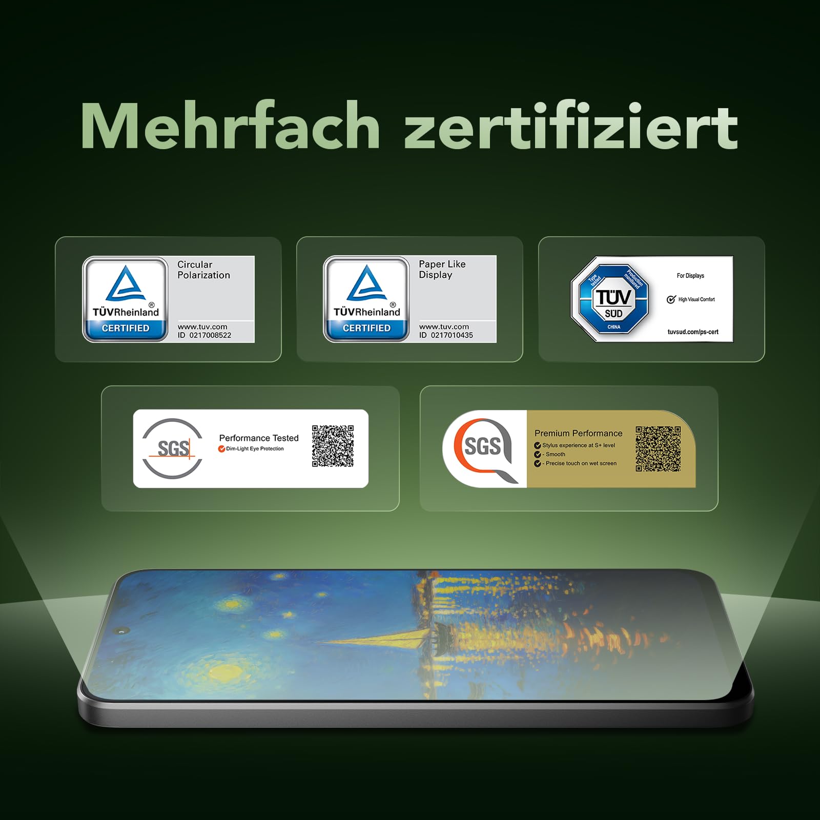 TCL NXTPAPER 60 Ultra 5G Android-Smartphone,7,2 Zoll FHD+ 120 Hz NXTPAPER Display,12 GB RAM + 512 GB ROM,Smartphone mit Augenschutz,5000-mAh-Akku,Lunar White, mit Klappdeckel und Stift