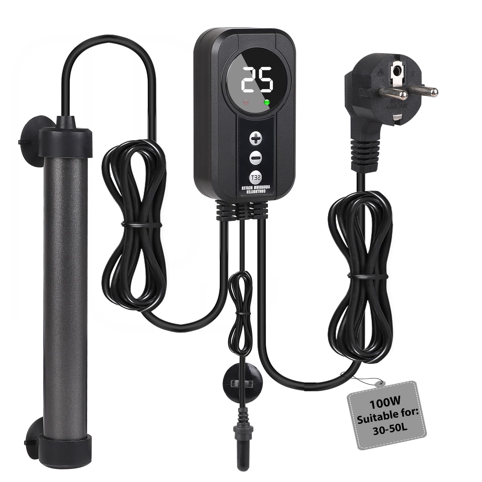 EXLECO Aquarium Heizung 50W, Titanium Aquarien Heizstab mit