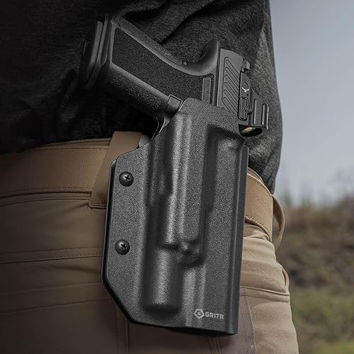 Miniatura 5 de GRITR Funda para pistola compatible con Glock 19  IWBIWB Appendix CarryOWBOWB con rodamiento de luz Kydex de EE. UU. Accesorio para pistola para