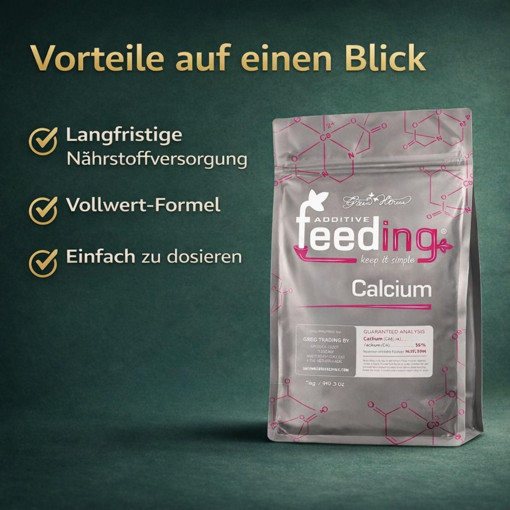 Weedness Green House Feeding Calcium 2,5 Kg - NPK Dünger Grow Anbau Indoor Erde Flüssigdünger Organischer