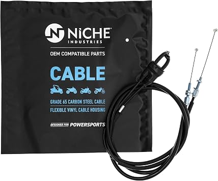 NICHE Push Pull Throttle Cable for Kawasaki 54012-0637 | For Kawasaki, Fits Fits 2017-2019 KX250F, Replaces 54012-0637