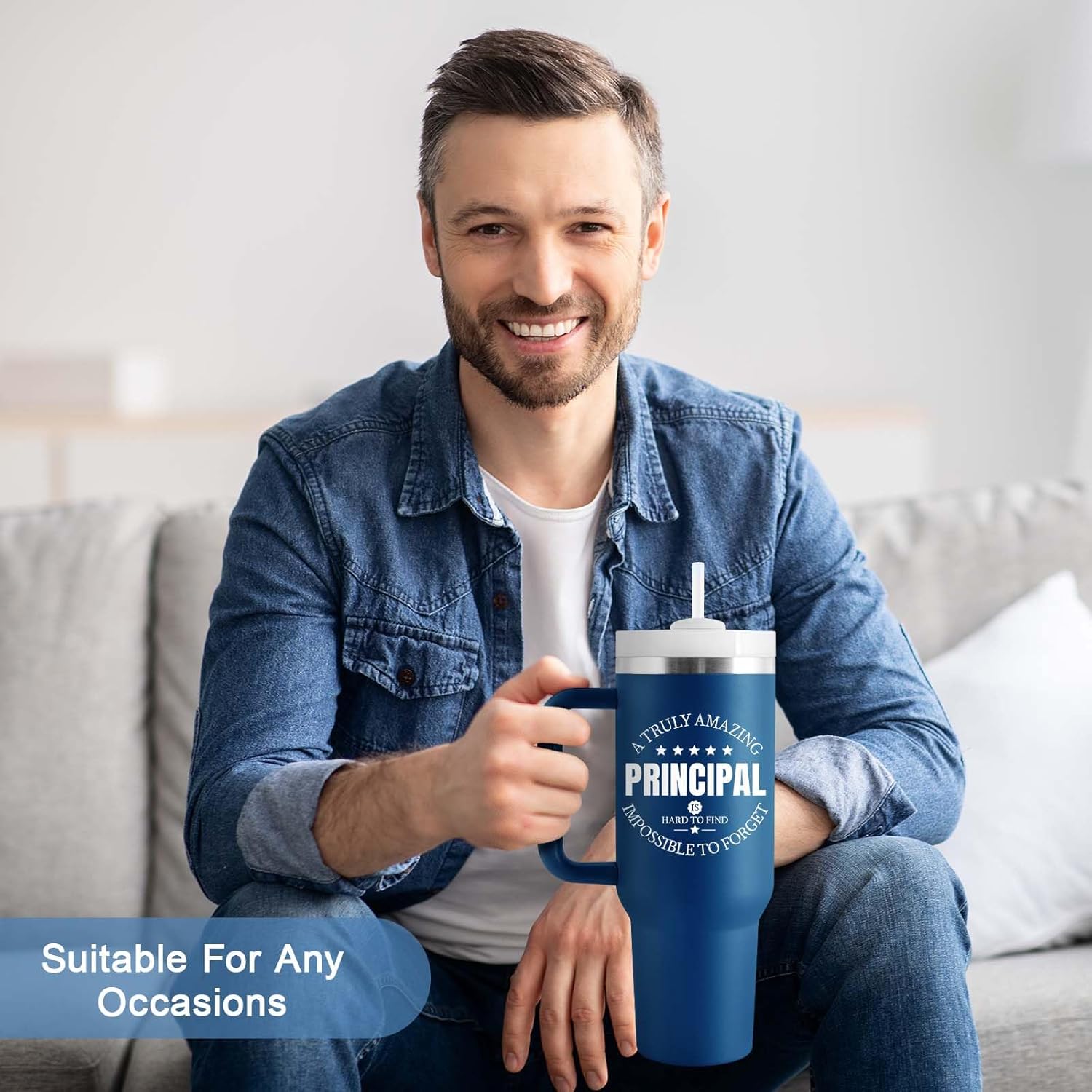 COCOGIFTS Principal Appreciation Gifts - Principal Gifts for Women Men - Best Principals Gift - School Principals Day Gift - Principal Tumbler - 40oz Insulated Tumbler with Lid & Straw - Image 5