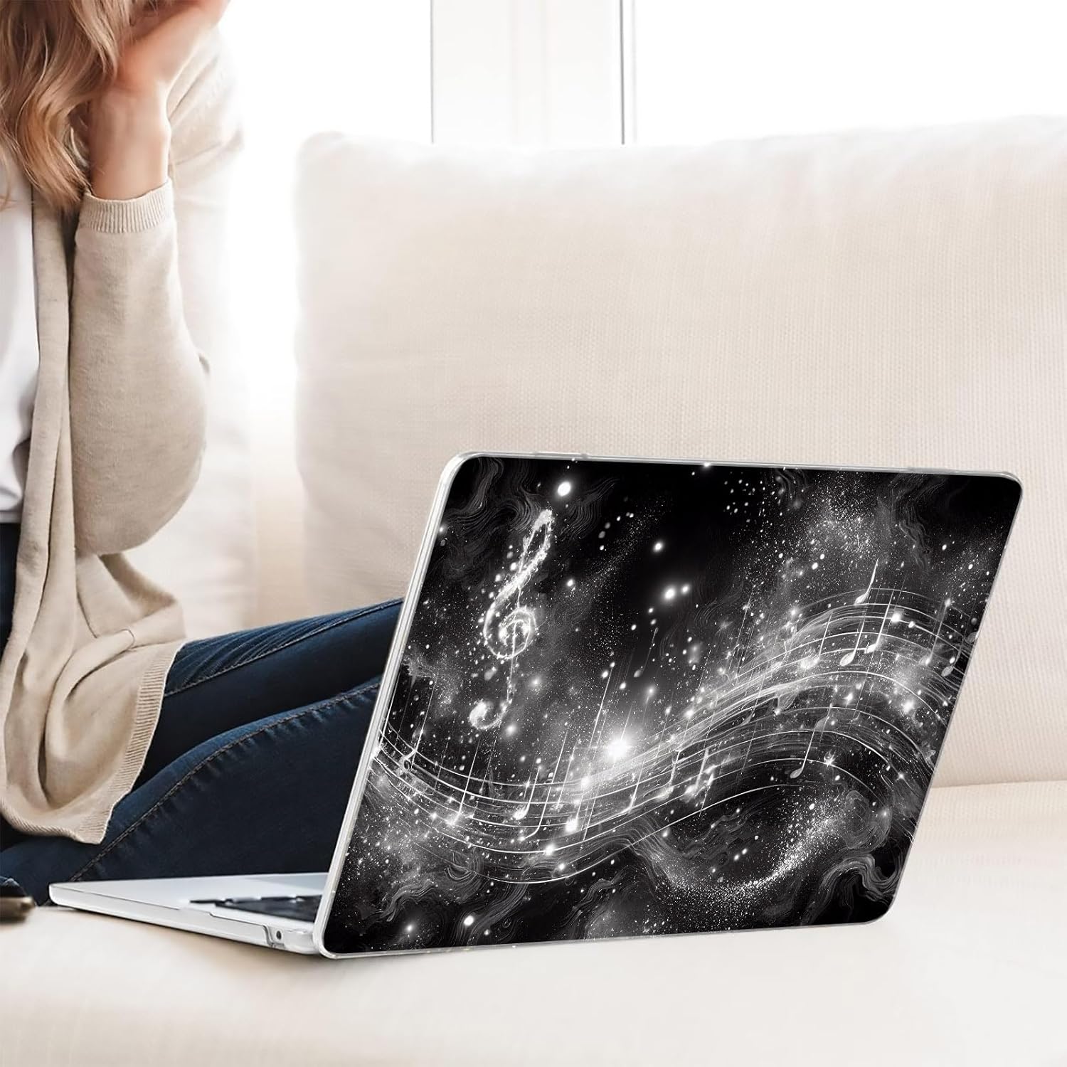 Compatible with MacBook Neo 13-inch, Hard Shell Case with Keyboard Cover and Screen Protector (A3404 A18 Pro chip, 2026 Release) - Music Note MC21665