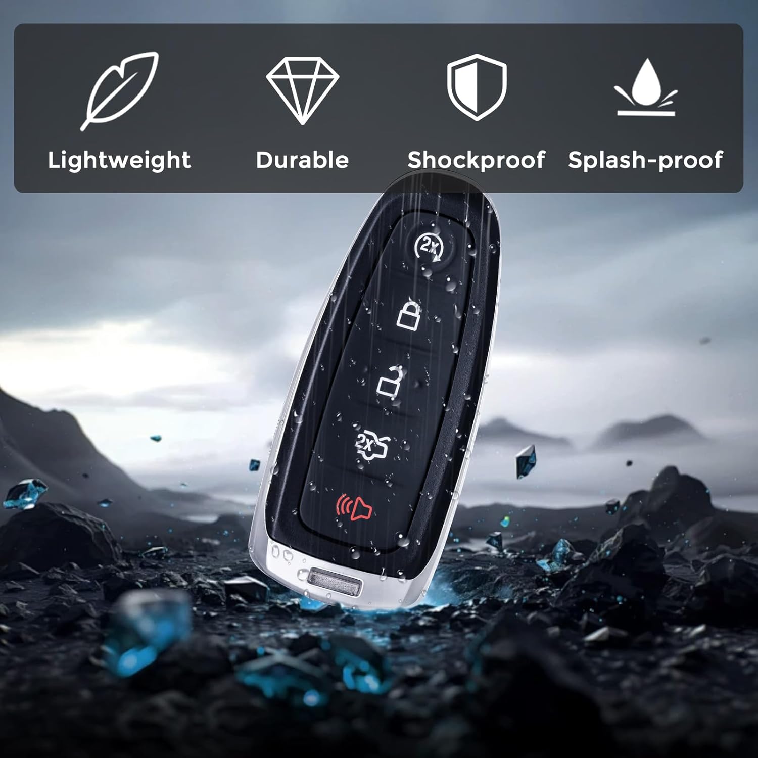 HelloAuto Key Fob Fit for for Ford Explorer Edge 2011-2015, Smart Keyless Entry Remote Start Control for Taurus Focus Expedition Flex 2013-2019 Focus Lincoln MKX MKS MKT Navigator M3N5WY8609