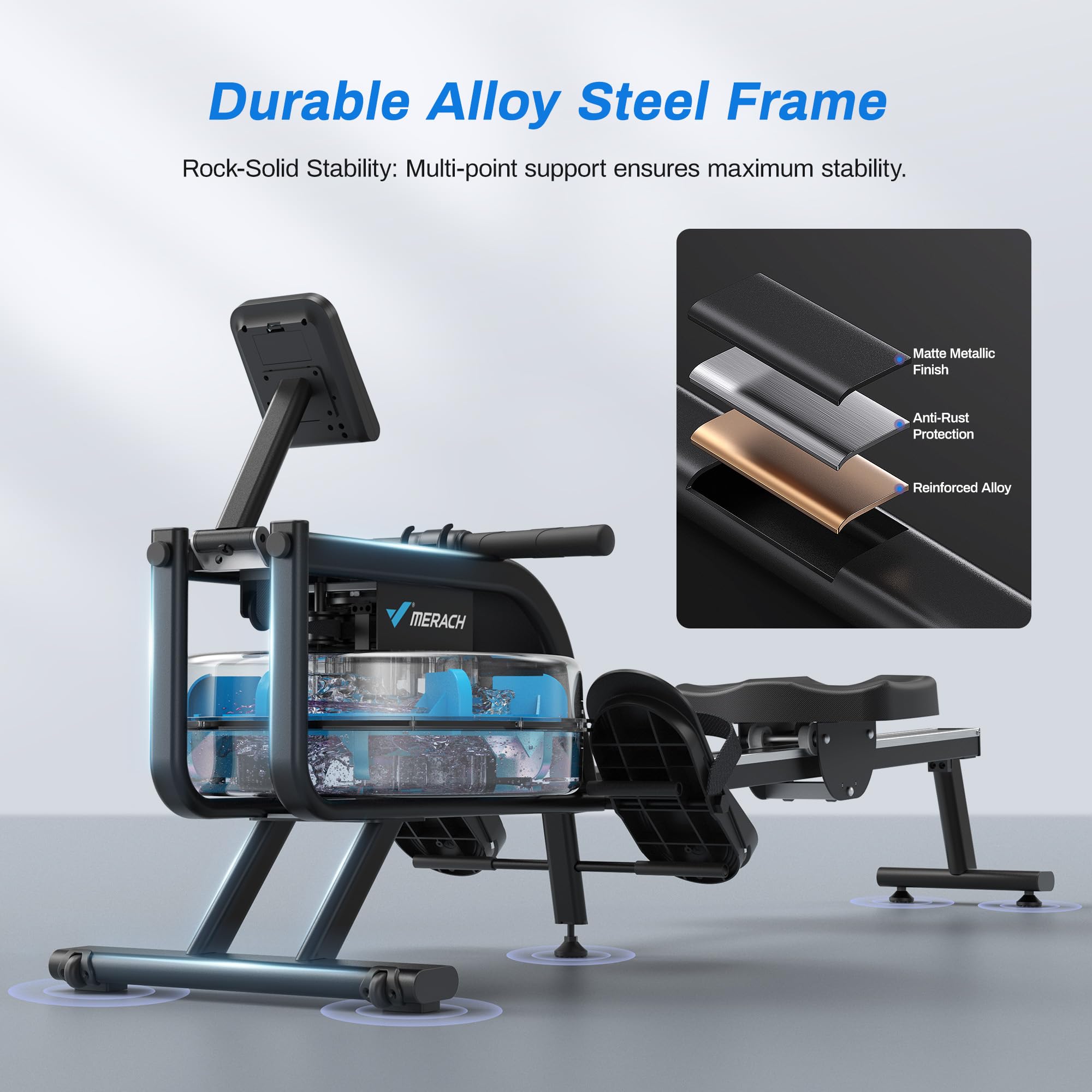 Merachrowing Machine For Home Gym Fitness Rower Machine With