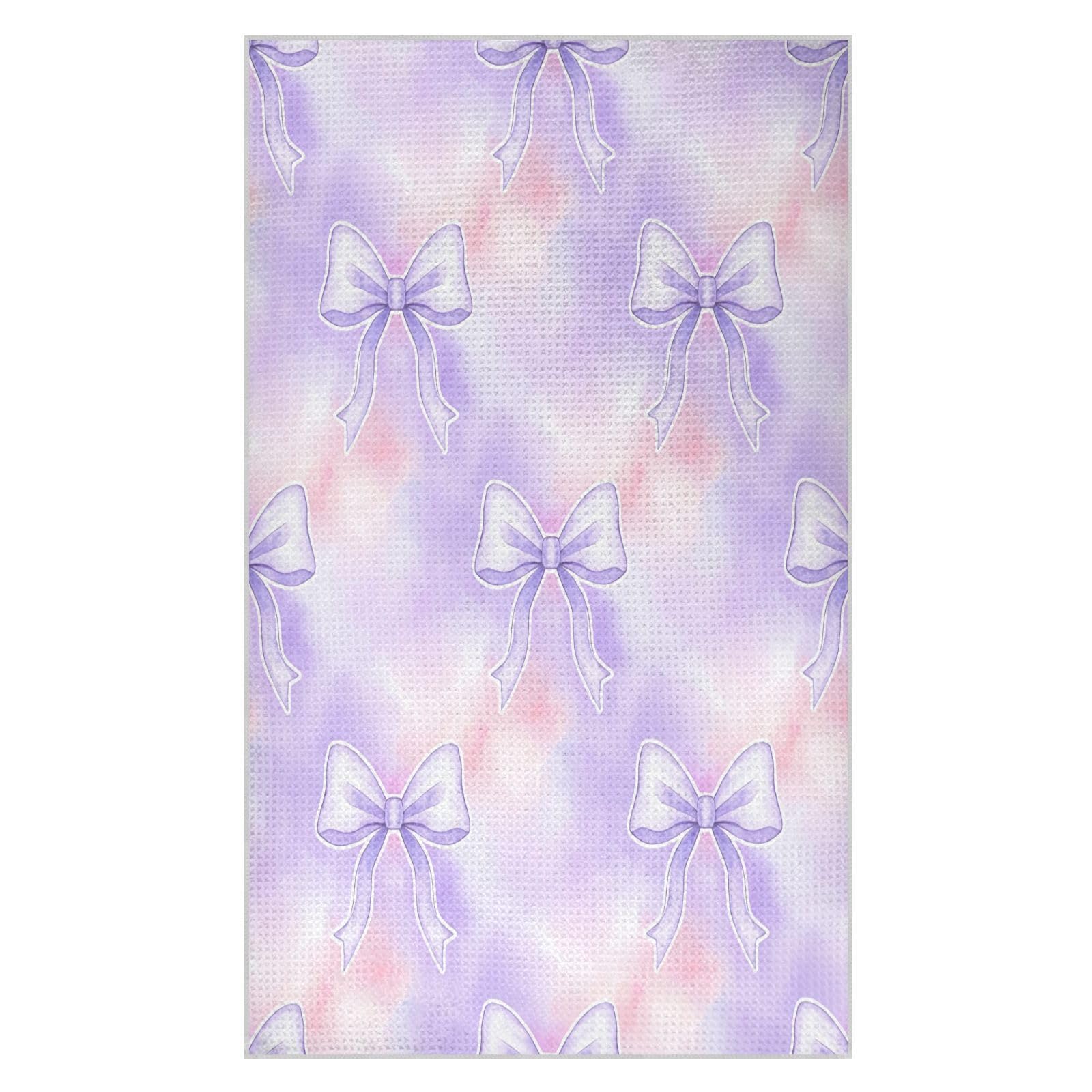 BURSTDDY Bows Kitchen Towels,Absorbent Dish Towels 1 Pack
