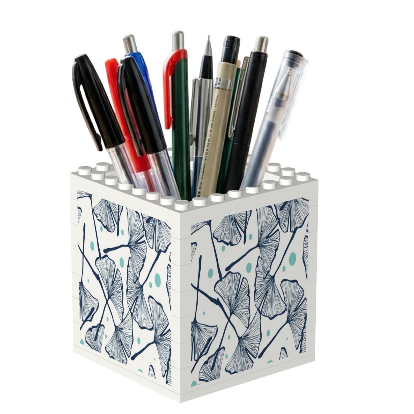 Poadnly Gingko Biloba, Pen Pot Pencil Holder for Office Home School, Compact Desk Organiser for Office Stationery