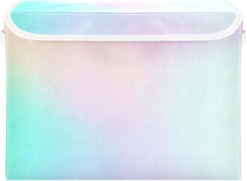 GAIGEO Cubo de almacenamiento holográfico colorido moderno, cubos de almacenamiento para armario, organizador de almacenamiento, contenedores de