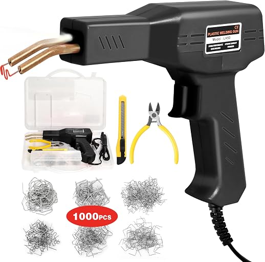 ATOLS Upgraded Plastic Welder, 1000PCS Staples, Pure Copper Transformer, Rapid Heating, Plastic Welding Kit, Hot Stapler Kit, Plastic Welder Gun Kit, Car Bumper Repair Kit, Plastic Repair Kit