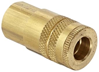 Dixon Valve DC2021 Brass Air Chief Industrial Interchange Quick-Connect Air Hose Socket, 1/4" Coupler x 1/8" NPT Female Thread, 37 CFM Flow Rating