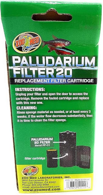 Foto 2 de 6 de Zoo Med Cartucho de filtro de repuesto Paludarium, 20 galones (690733)
