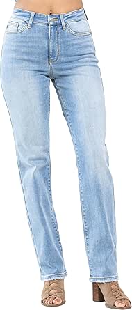 Judy Blue Go Getter Thermal Straight Leg Jeans (0-24W)