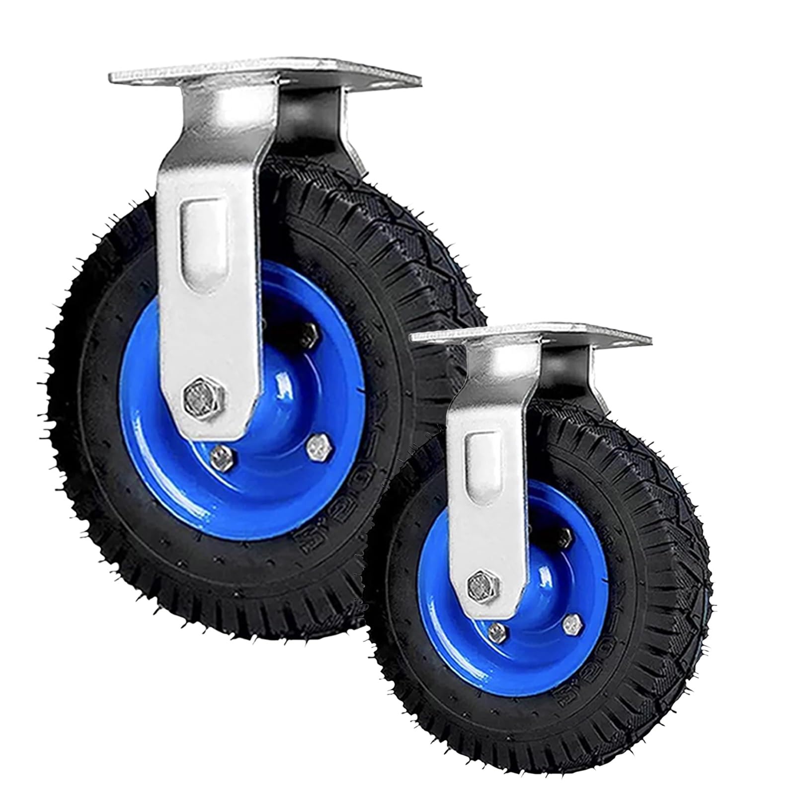 GBRJUYF Heavy-Duty Swivel Caster Wheels with Brakes 150mm 200mm 250mm Pneumatic Industrial Transport Wheels for Furniture & Cart Set of 2& Versatile