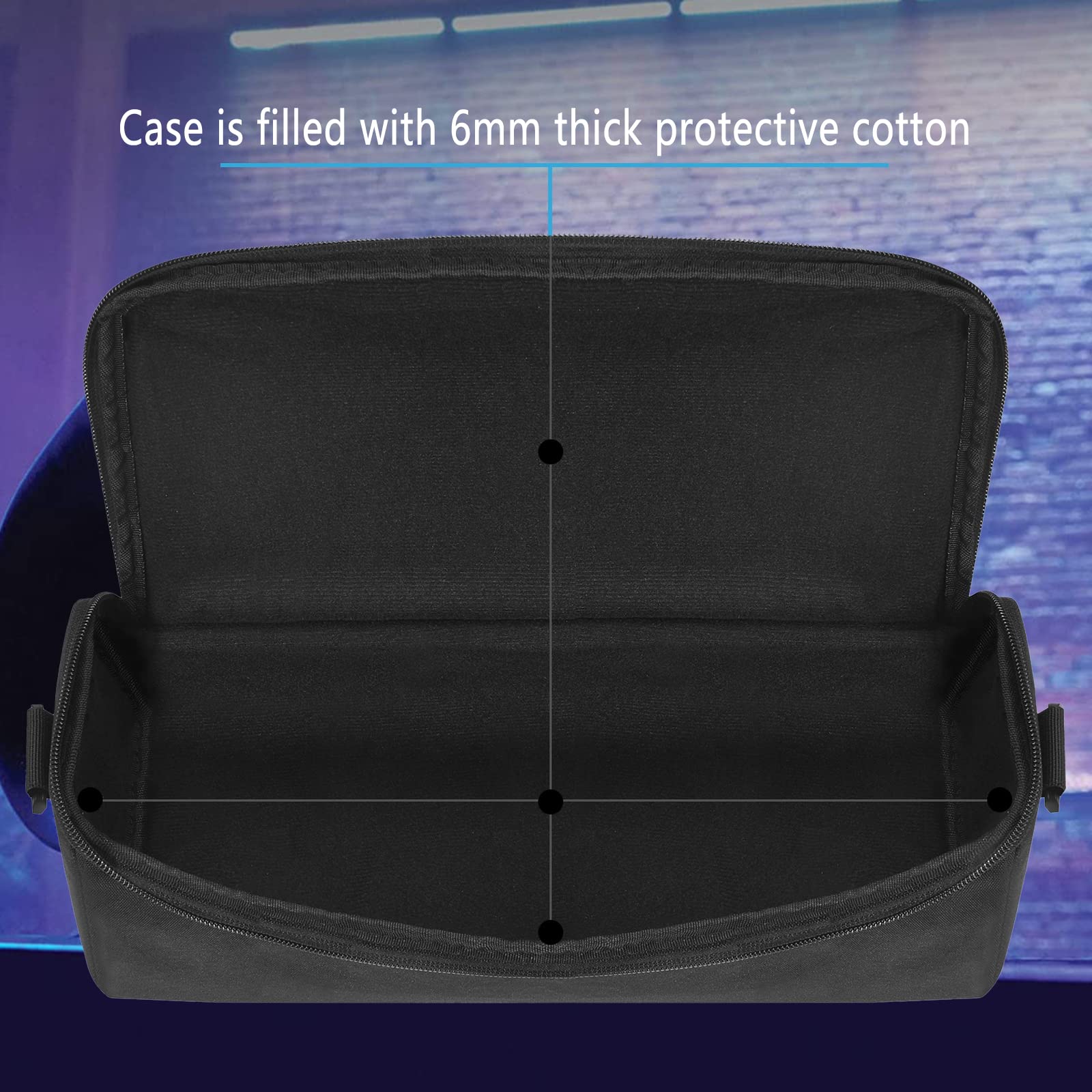 Housse Coque Étui pour Sony SRS-XB43 Extra Bass Haut-parleur portable sans fil étanche,SRS-XB43 Sac à bandoulière robuste,pochette de rangement supplémentaire pour chargeur,câble,accessoires