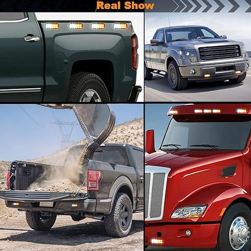 Miniatura 4 de Barra de luz estroboscópica intermitente de advertencia de peligro de emergencia de 12 LED, ultra delgada, para vehículos todoterreno, ATV,