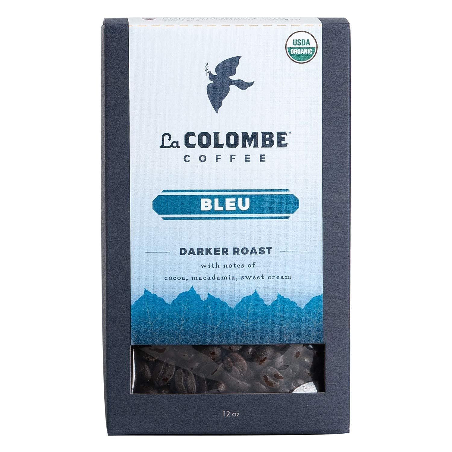La Colombe Bleu Organic Dark Roast Whole Bean Coffee - Notes of Cocoa, Macadamia & Sweet Cream, 5 Pound (Pack of 1)