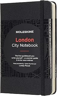 Moleskine City - Londra - Taccuino con Pagina Bianca e Righe, 9 x 14 cm, 220 Pagine, Nero