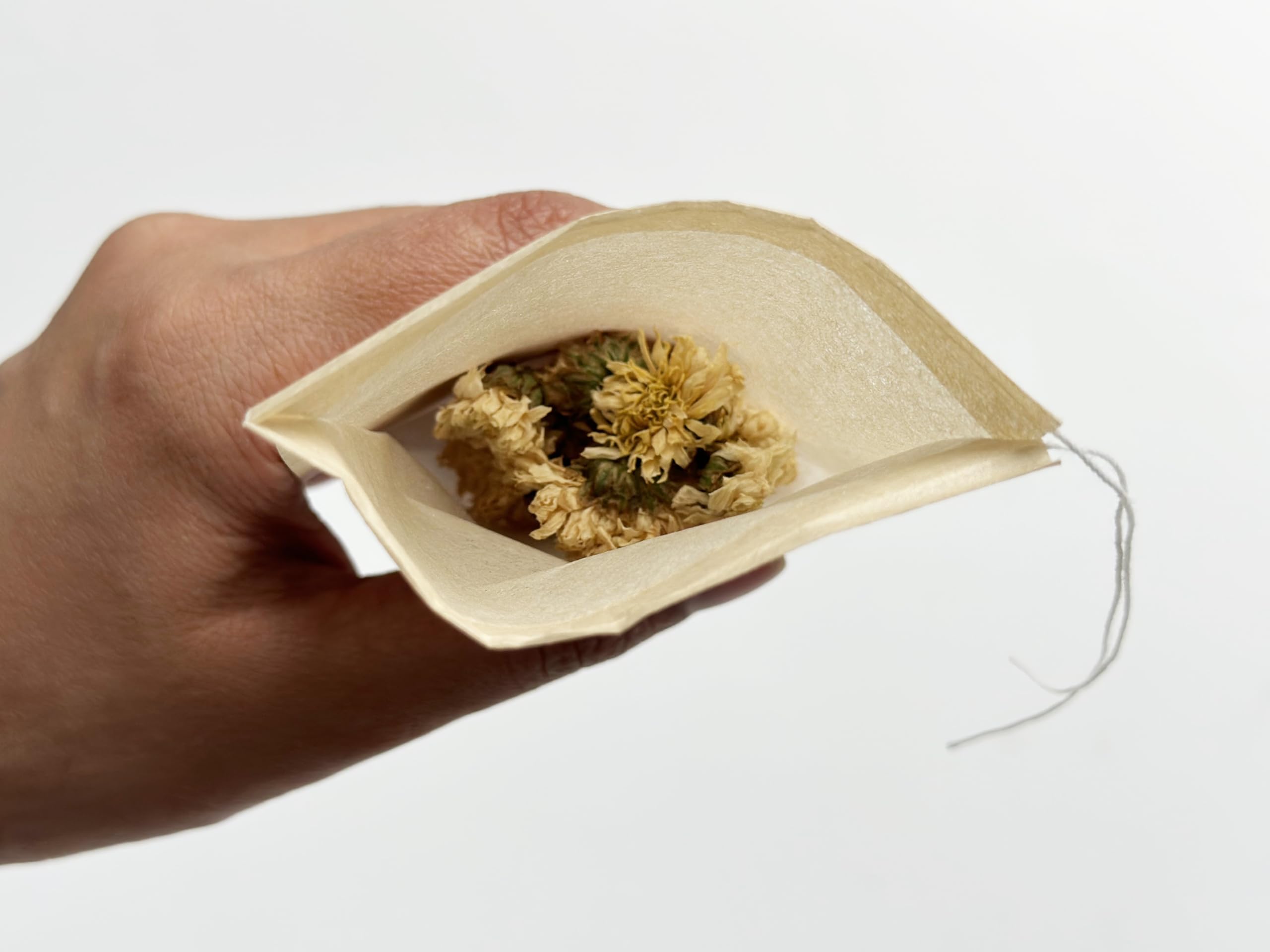 300 bolsas de filtro de té con cordón, bolsas de té desechables para té de hojas sueltas, infusor de té natural para té y café (2.36 x 3.15 pulgadas)