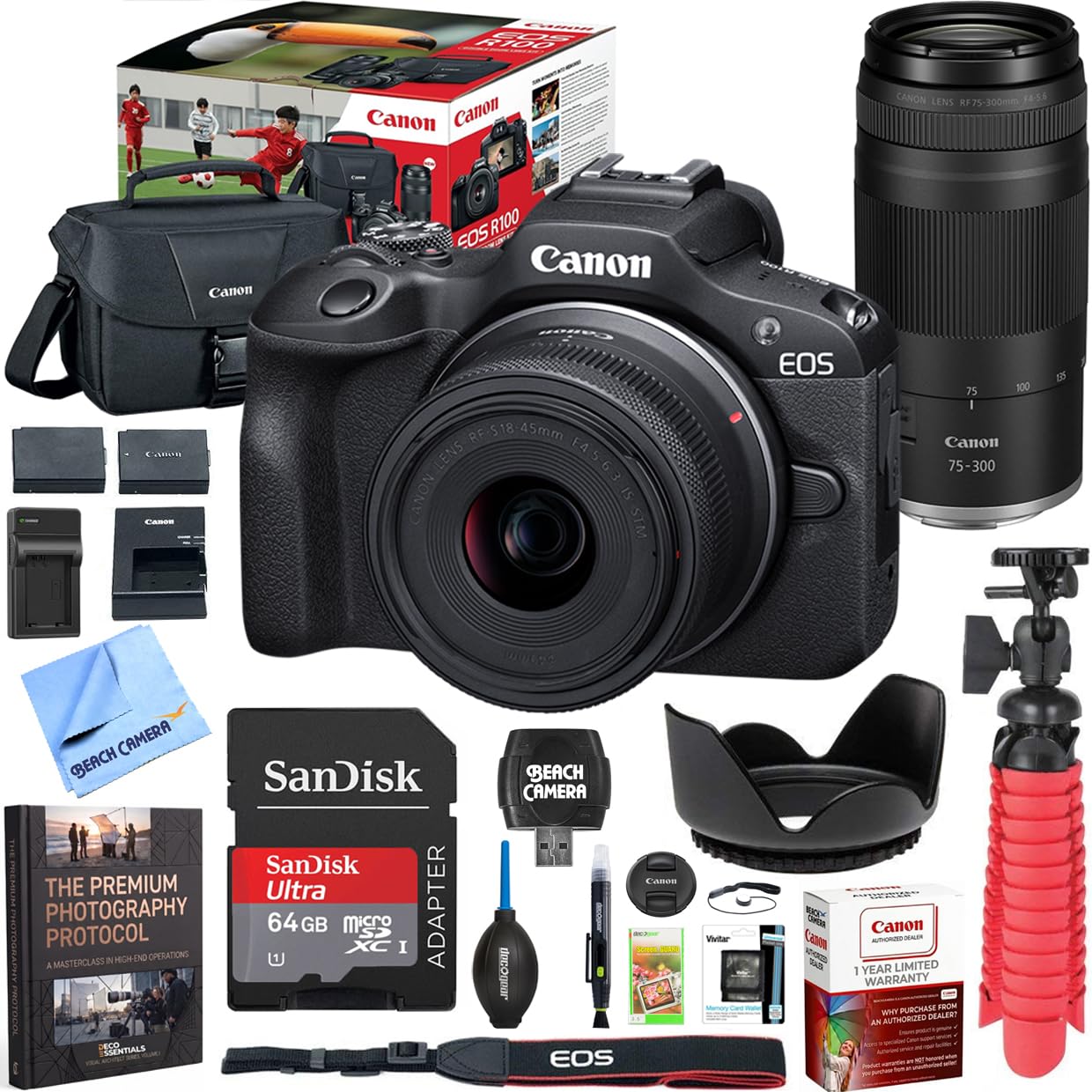 Canon EOS R100 Mirrorless Camera Double Zoom 2 Lens Kit