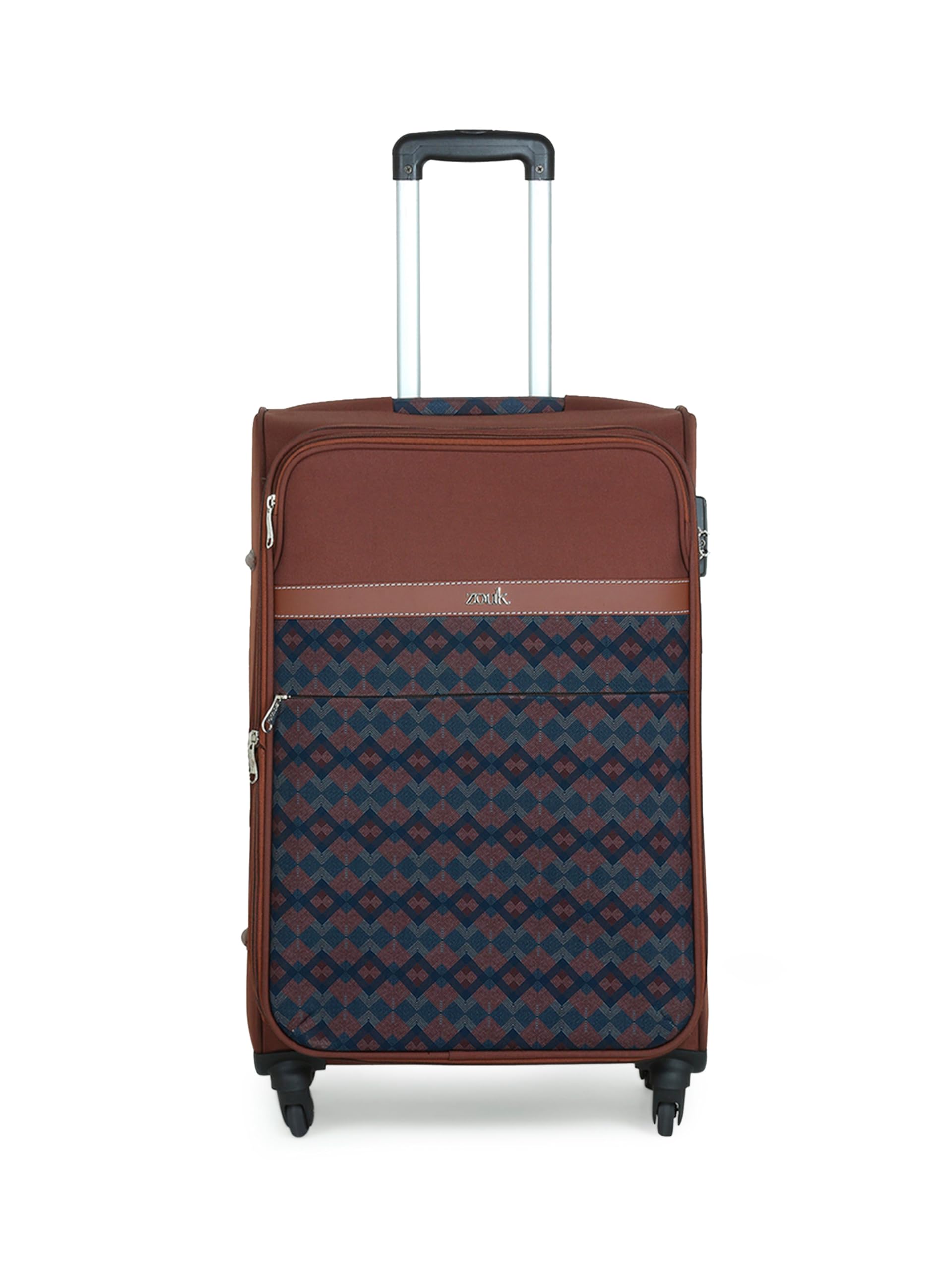 zouk Avasa Periyar Waves Polyester Soft 4 Spinner Wheel 360° Rotating Medium 60 cm Multicolor Trolley, Luggage, Suitcase Bags for Travel for Men and Women-picture-20