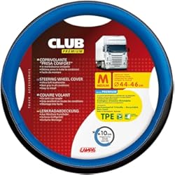 Cubre Volante Moto Lampa Funda para Volante de camión, de la Marca, Modelo Club Prémium, de Color Azul y Negro, diámetro de 44-46 cm