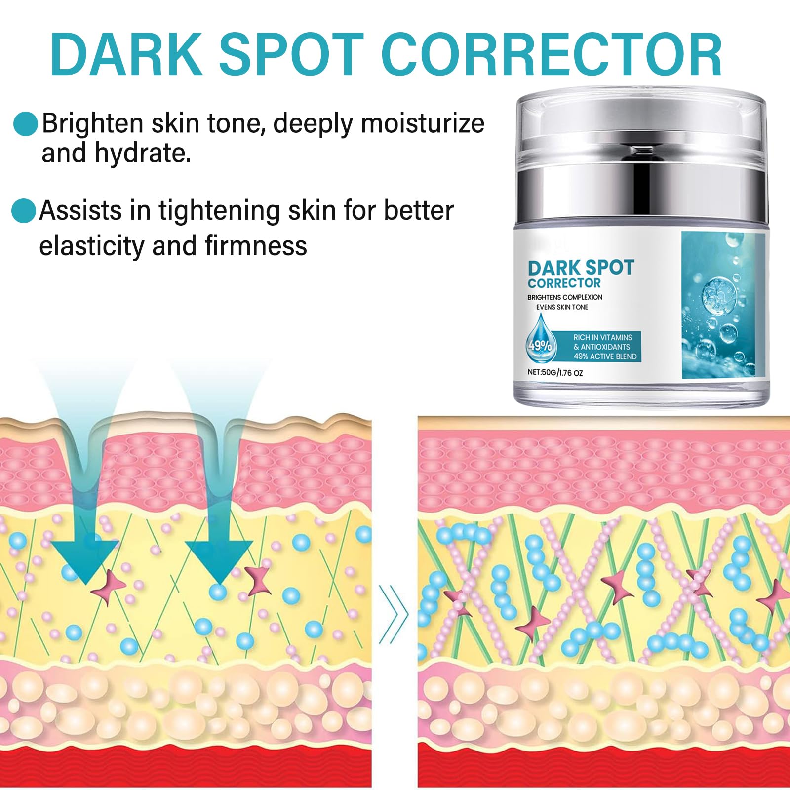Dark Spot Remover for Face and Body -50ml Skin Tone Enhancing & Moisturizing Cream for Face & Body - Image 4