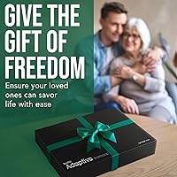 Vista 9 de BUNMO Utensilios adaptativos para ancianos, artritis, agarre débil, temblores y discapacitados, práctica bolsa de viaje, ligera de 3.35 onzas, acero