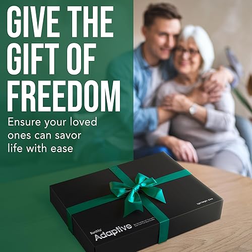 Miniatura 9 de BUNMO Utensilios adaptativos para ancianos, artritis, agarre débil, temblores y discapacitados, práctica bolsa de viaje, ligera de 3.35 onzas, acero